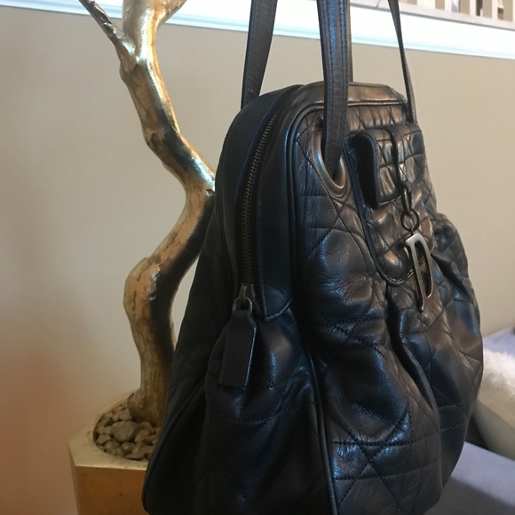 DIOR Classic large cannage calfskin shoulder bag. Black. - Picture 4 of 6